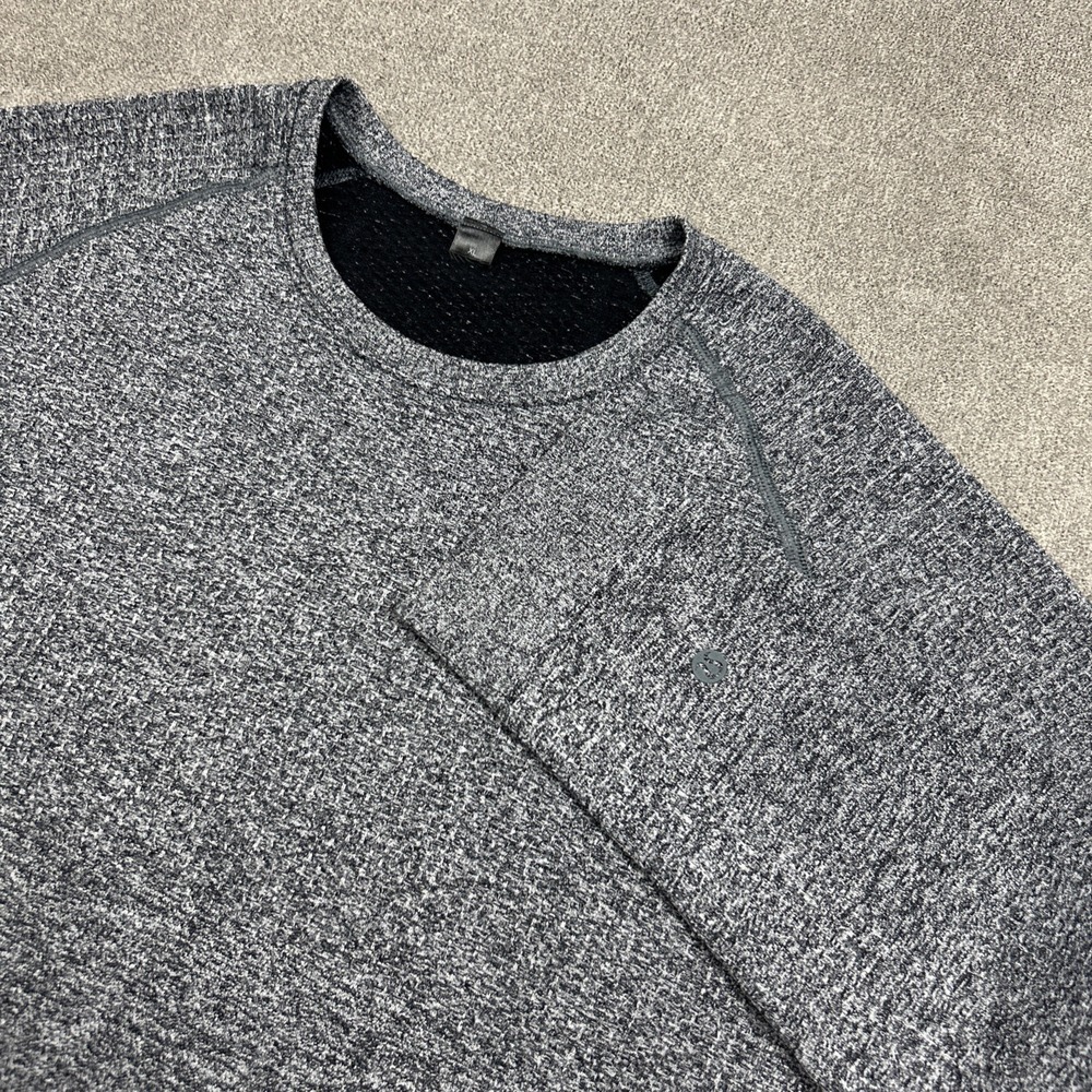 Lululemon Sweater Mens XL Gray Engineered Warmth Crew Neck Sweatshirt Wool